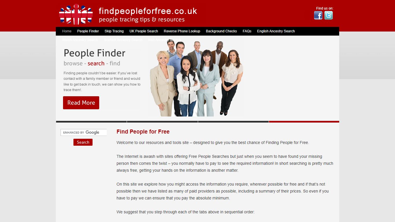 Find People for Free. Find People in the UK for Free